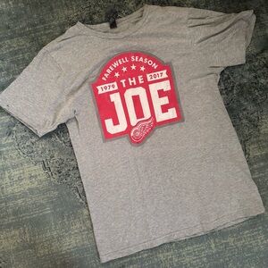 NHL Detroit Red Wings - Farewell To The Joe 2017 Grey Gray T-shirt (M, Medium)